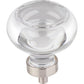  Harlow Large Button Glass Knob, 1-3/4" Dia.,  Satin Nickel alt 0