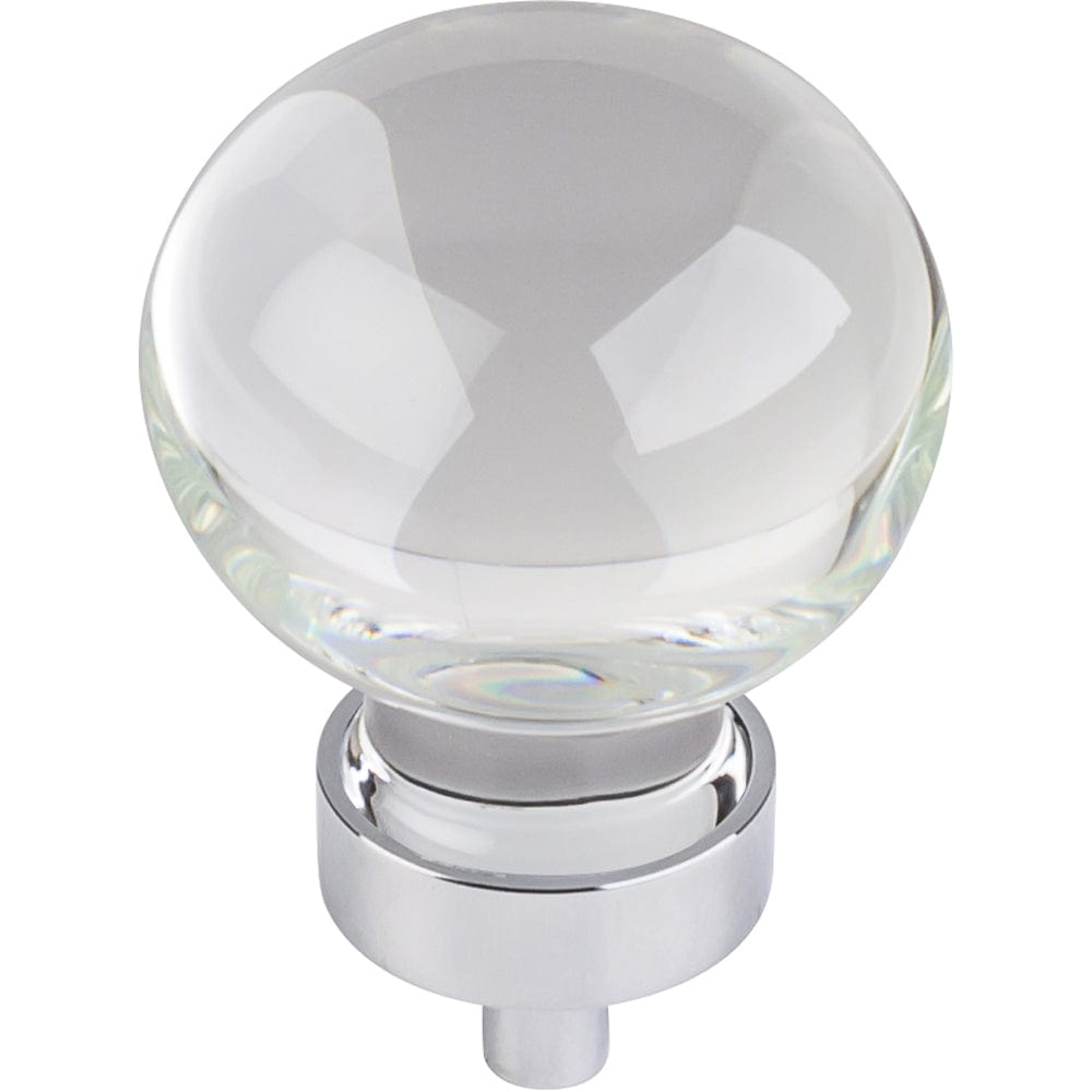 Harlow Large Sphere Glass Knob, 1-3/8" Dia.,  Polished Chrome alt 0