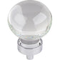 Harlow Large Sphere Glass Knob, 1-3/8" Dia.,  Polished Chrome alt 0