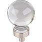 Harlow Small Sphere Glass Knob, 1-1/16" Dia Satin Nickel alt 0