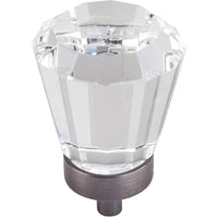 Harlow Large Tapered Glass Knob, 1-1/4" Dia.,  Brushed Pewter alt 0