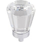 Harlow Large Tapered Glass Knob, 1-1/4" Dia.,  Polished Chrome alt 0