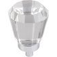 Harlow Small Tapered Glass Knob 1" Dia  Polished Chrome alt 0