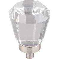 Harlow Small Tapered Glass Knob 1" Dia  Satin Nickel alt 0