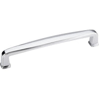 Milan 1 Plain Square Pull, 128 mm C/C, Polished Chrome alt 0