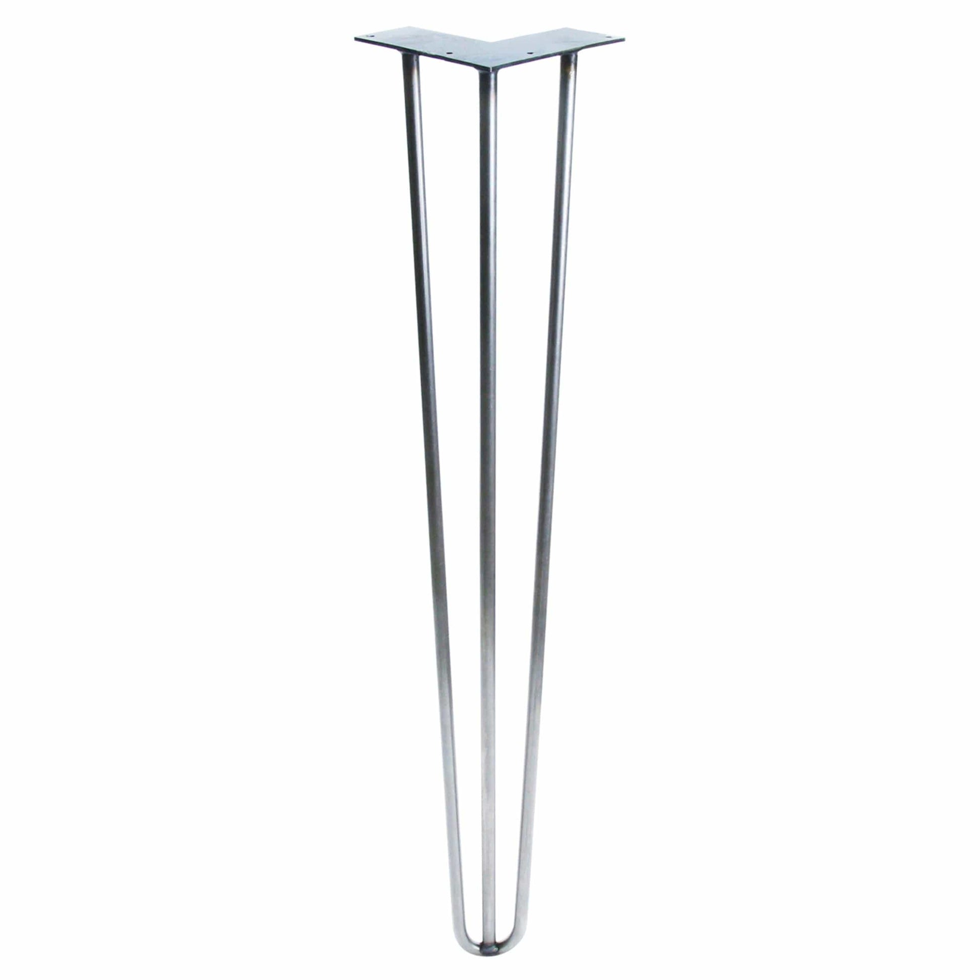 3-wire Hairpin Leg Raw Steel 1/2" x 28" alt 0