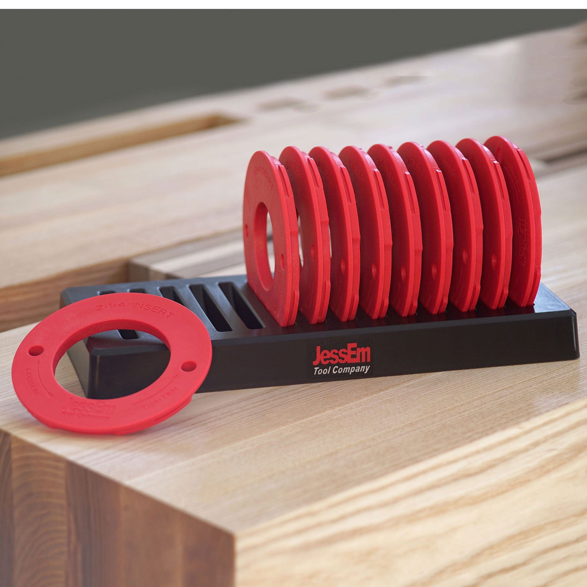 Router Table/Lift Insert Ring Set with Storage - 10 Piece alt 0