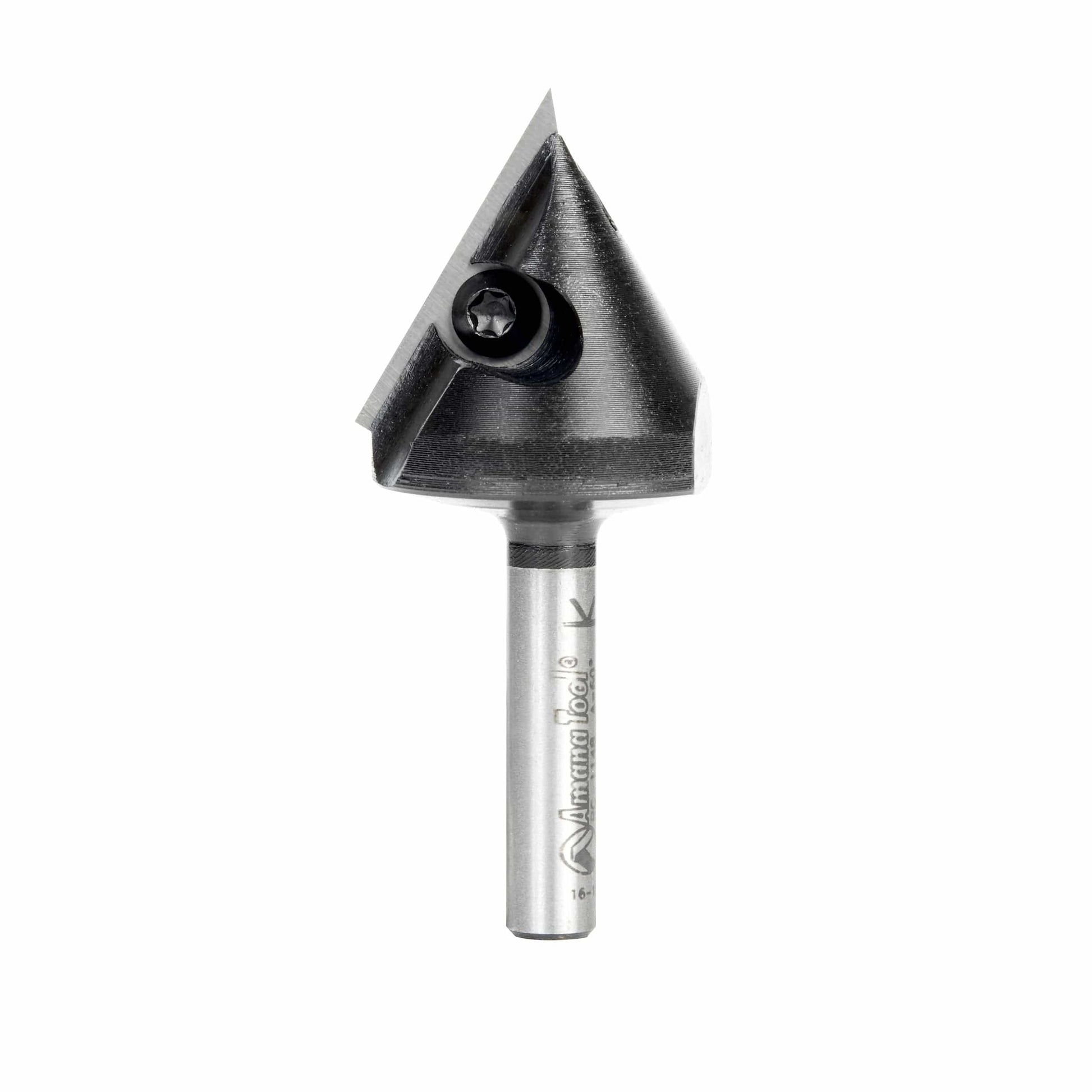 RC-1148  Insert V-Groove 60 Deg x 59 / 64 x 1/4 Inch Shank CNC Router Bit alt 0